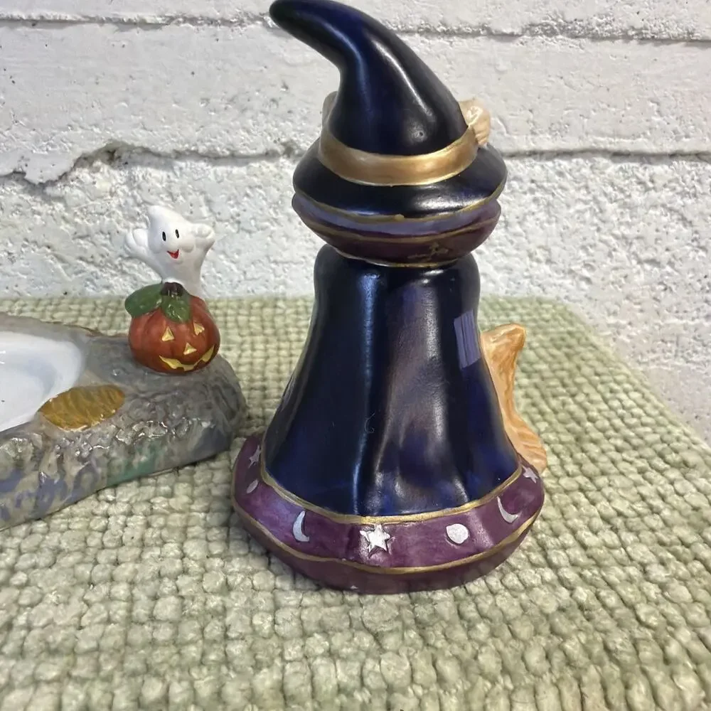 Partylite ‘03 P7344 Abracadandle Snuffer & Base Halloween Tealight Candle Holder